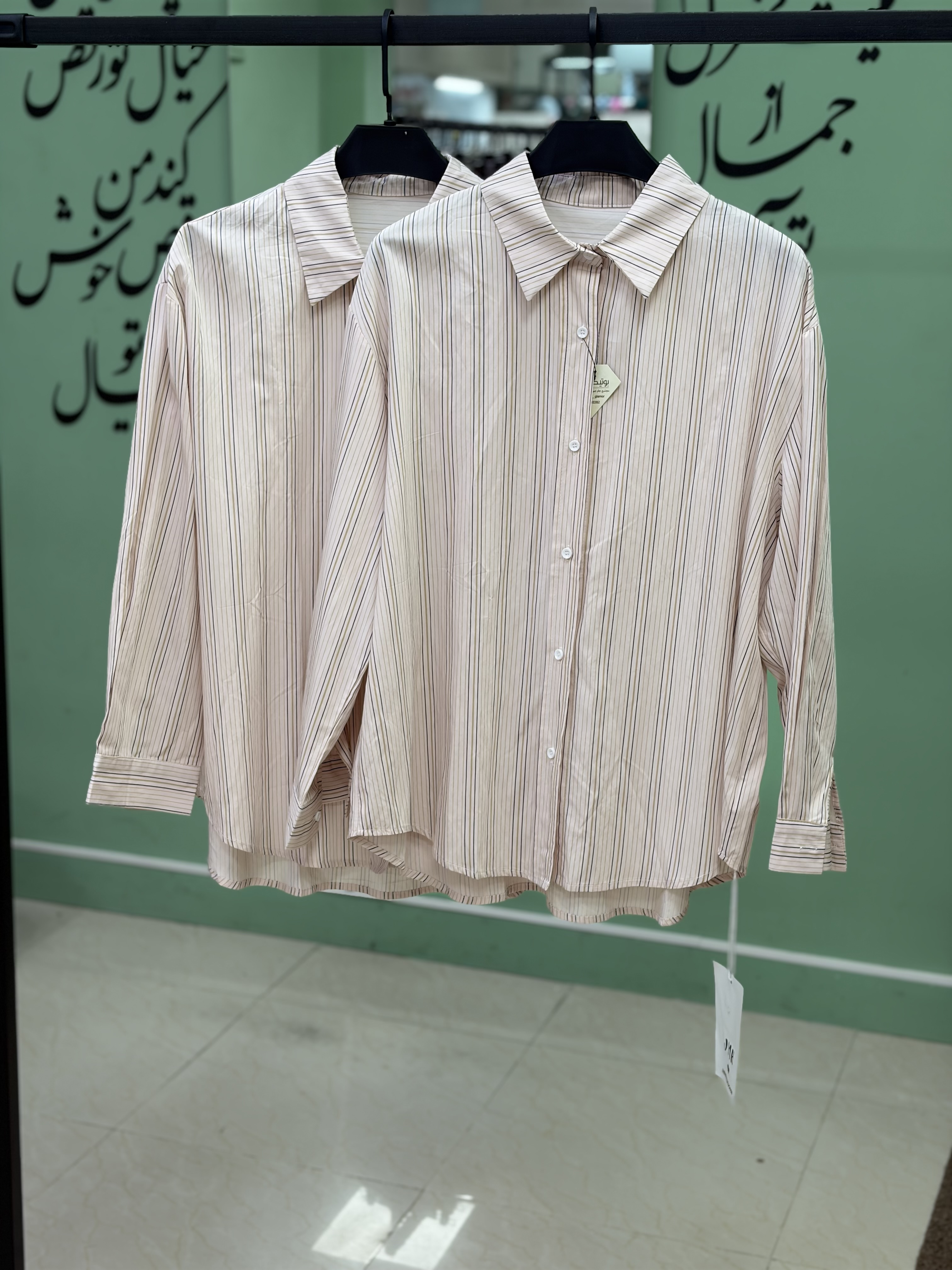 شومیز کتان  راه راه وارداتی